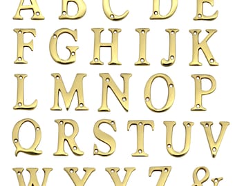 Lettre de maison moderne en laiton de 2 pouces : enseigne de plaque d'adresse