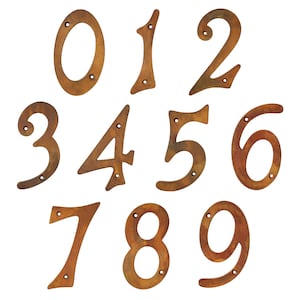 Vintage Traditional Serif 5 Inch Iron House Number for Address Plaque, Mailbox, and Metal Signage - NO-IR530-127 from RCH Hardware