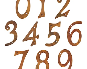 Vintage Traditional Serif 5 Inch Iron House Number for Address Plaque, Mailbox, and Metal Signage - NO-IR530-127 from RCH Hardware