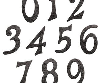 Vintage Classic Serif 6 Inch Iron House Number for Address Plaque, Mailbox, and Metal Signage - NO-IR830-152 from RCH Hardware