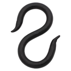 Vintage Iron S-Hook Utility & Plant Hook, Kitchen Storage Chain Connector (2 Pack) - Hand Crafted Black Finish - RCH Hardware SH-IR01