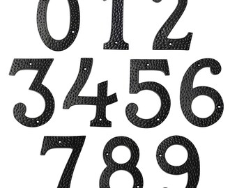 Modern Country Serif 6 Inch Iron House Number for Address Plaque, Mailbox, and Metal Signage - NO-IR831-152 from RCH Hardware