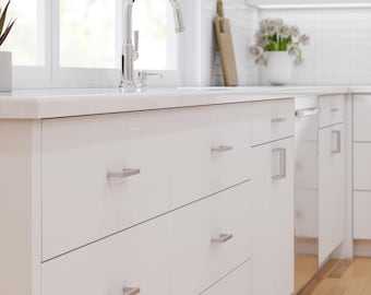 Modern Industrial Squared Bar Stainless Steel Handle Pull for Drawers and Cabinets - HD-SS128 from RCH Hardware