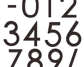 Modern Small Floating 3 Inch Acrylic House Number for Address Plaque, Mailbox, and Metal Signage - NO-AC101-76 from RCH Hardware