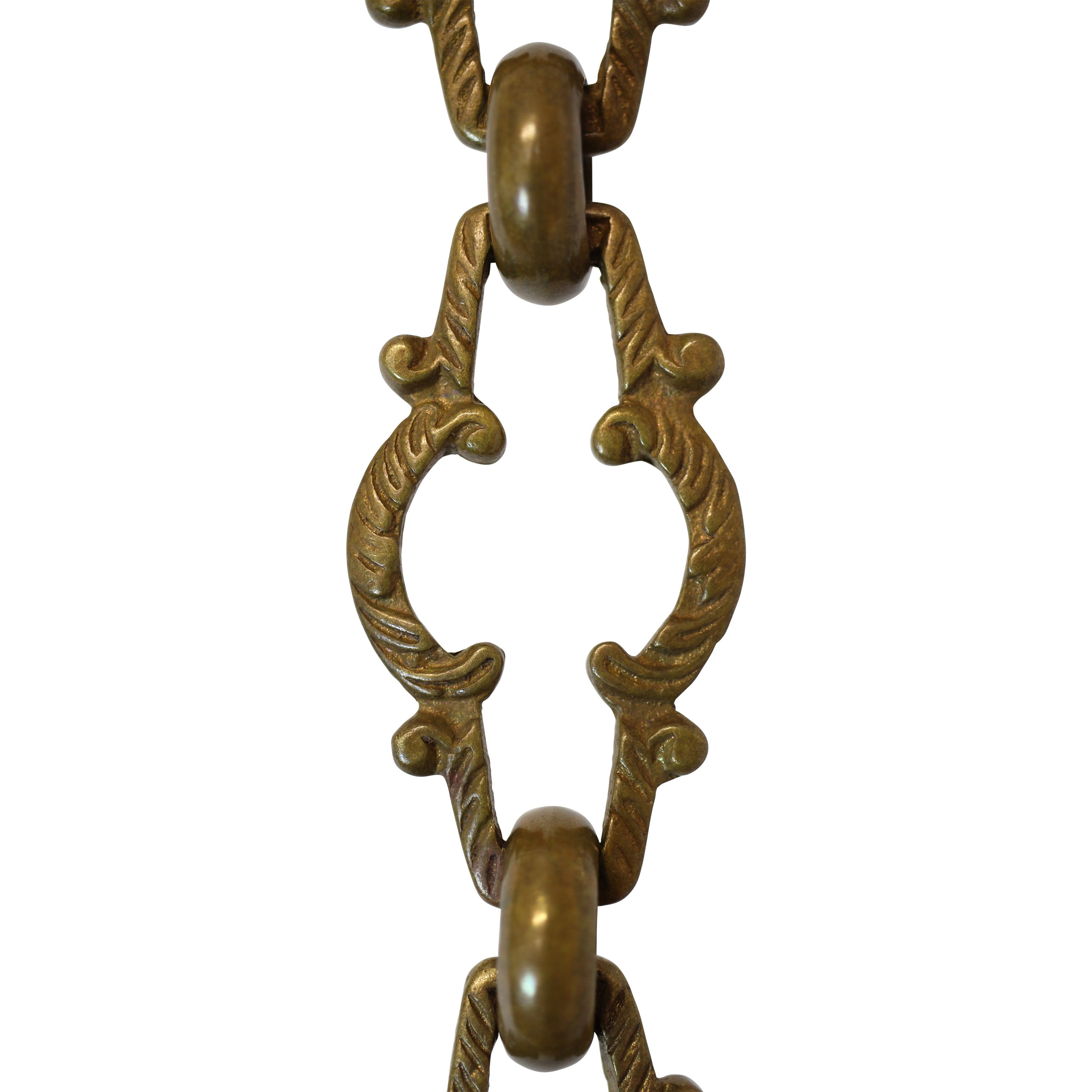 RCH Supply Company Rectangular Unwelded Decorative Fixture Chain; Antique Brass