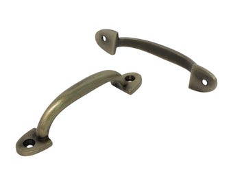 Traditional D Shaped Iron Handle Pull for Drawers and Cabinets (10 Pack) - HD-IR8359 from RCH Hardware