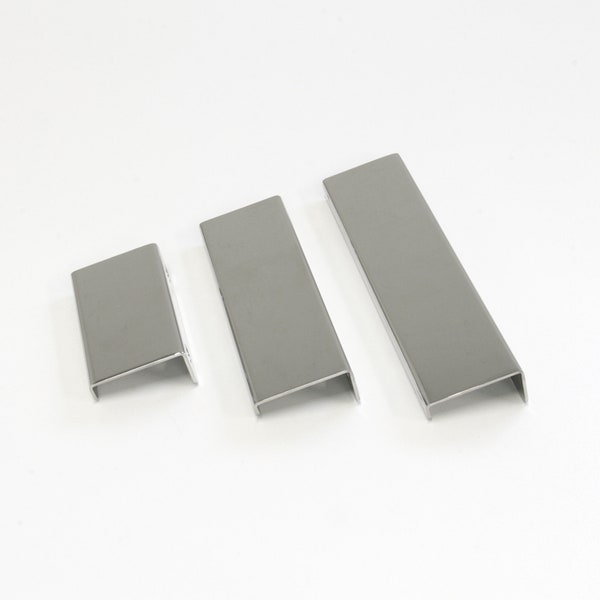 Polished Chrome Modern Industrial Stainless Steel Finger Edge Pull for Drawers and Cabinets - PL-SS161 from RCH Hardware