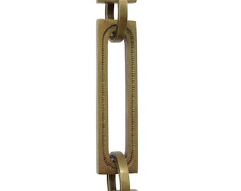 Large Rectangle Hinge Brass Hanging Chandelier Chain 3 Feet - CH-BR29L-H from RCH Hardware