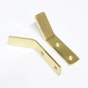 Decorative 1.4 Inch Brass Angled Wall Hook for Hats, Coats, and Robes  (2 Pack) - HK-BR2401 from RCH Hardware