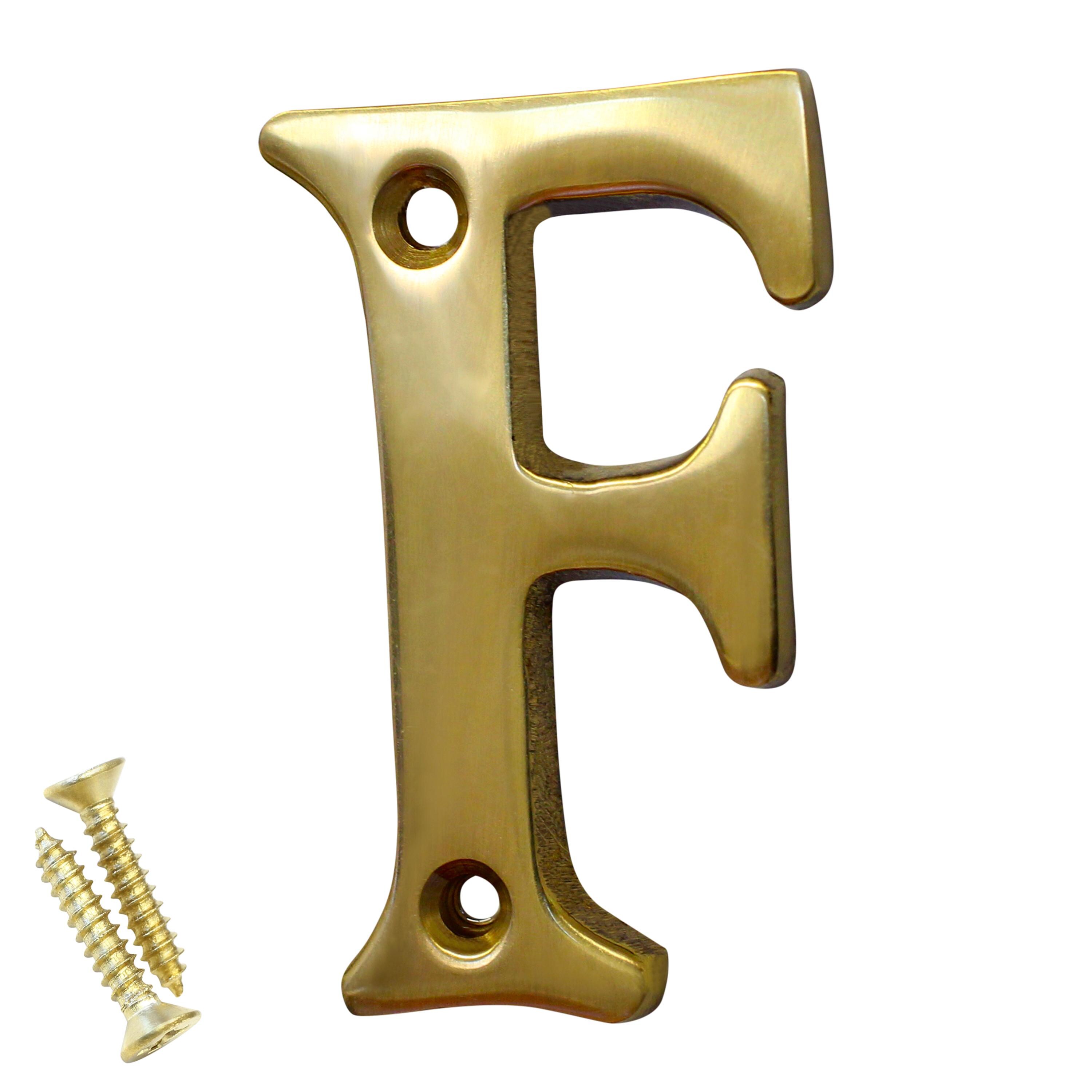 Letra De Latón Pequeña 2" | RCH Hardware | Ideal Para Buzón, Placa De Dirección O Puerta