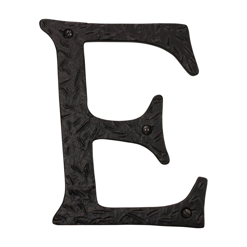 Carta clássica vintage de casa de ferro de 6 polegadas para placa de endereço, caixa de correio e sinalização de metal - preta, LT-IR860-152 da RCH Hardware imagem 9