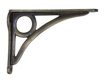 Lighthouse Modern Iron Shelf Bracket 2 Sizes (2 Pack) - BK-IR8015 RCH Hardware
