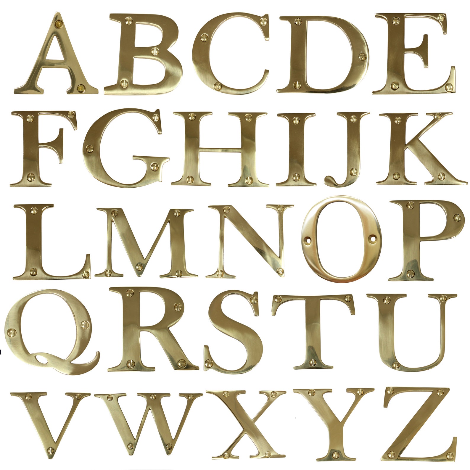 Modern 3 Inch Brass House Letter for Address Plaque Mailbox Etsy