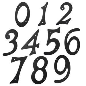 Vintage Traditional Serif 5 Inch Iron House Number for Address Plaque, Mailbox, and Metal Signage - NO-IR530-127 from RCH Hardware