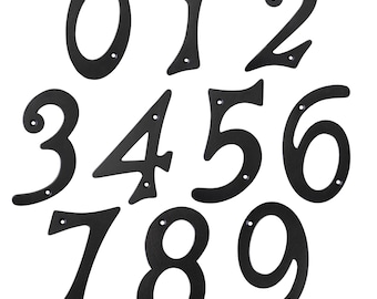 Vintage Traditional Serif 5 Inch Iron House Number for Address Plaque, Mailbox, and Metal Signage - NO-IR530-127 from RCH Hardware