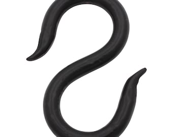 Vintage Iron S-Hook Utility & Plant Hook, Kitchen Storage Chain Connector (5 Pack) - Hand Crafted Black Finish - RCH Hardware SH-IR01