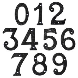 Rustykalny, rustykalny numer domu z serifami, 3 cale, do tabliczek adresowych, skrzynek pocztowych i metalowych szyldów - NO-IR832-75 od RCH Hardware