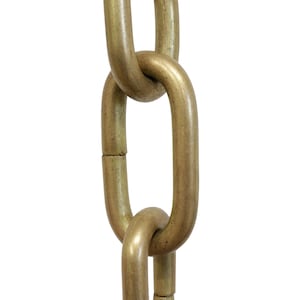 Standard Link Coil Brass Hanging Chandelier Chain 3 Feet - CH-BR07-U from RCH Hardware