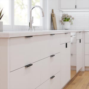 Modern Industrial Flat Stainless Steel Finger Edge Pull for Drawers and Cabinets (2 Pack) - PL-SS161 from RCH Hardware
