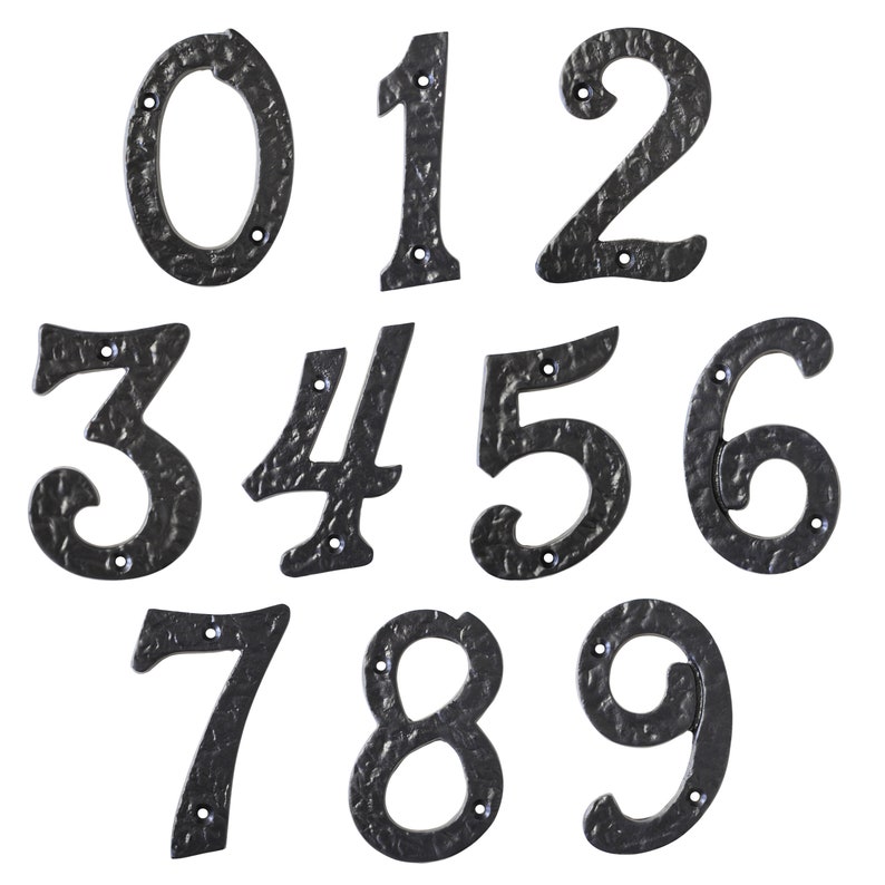 Vintage Farmhouse 4 Inch Iron House Number for Address Plaque Etsy