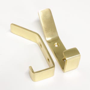 Decorative 1.7 Inch Brass Double Wall Hook for Hats, Coats, and Robes  - HK-BR2402 from RCH Hardware