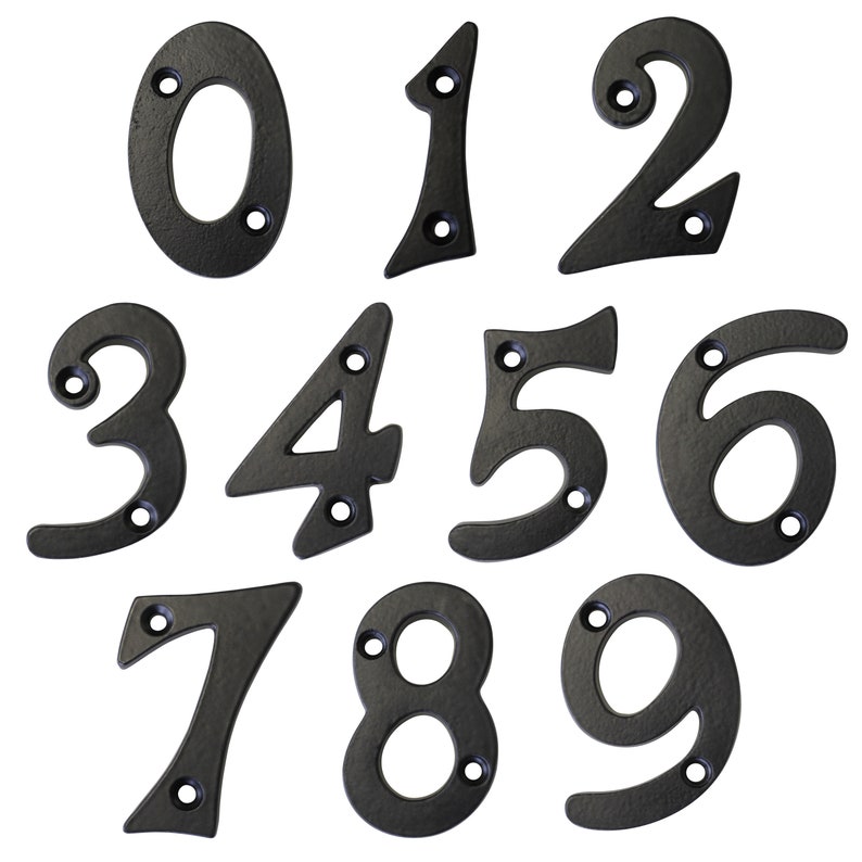 Vintage Traditional 2 Inch Iron House Number for Address Etsy