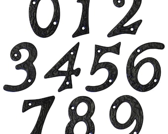 Vintage Classic Serif 3 Inch Iron House Number for Address Plaque, Mailbox, and Metal Signage - NO-IR830-75 from RCH Hardware