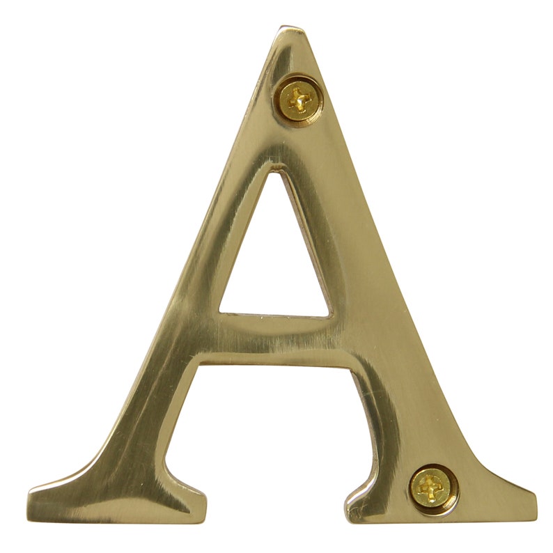 Modern 3 Inch Brass House Letter for Address Plaque Mailbox Etsy