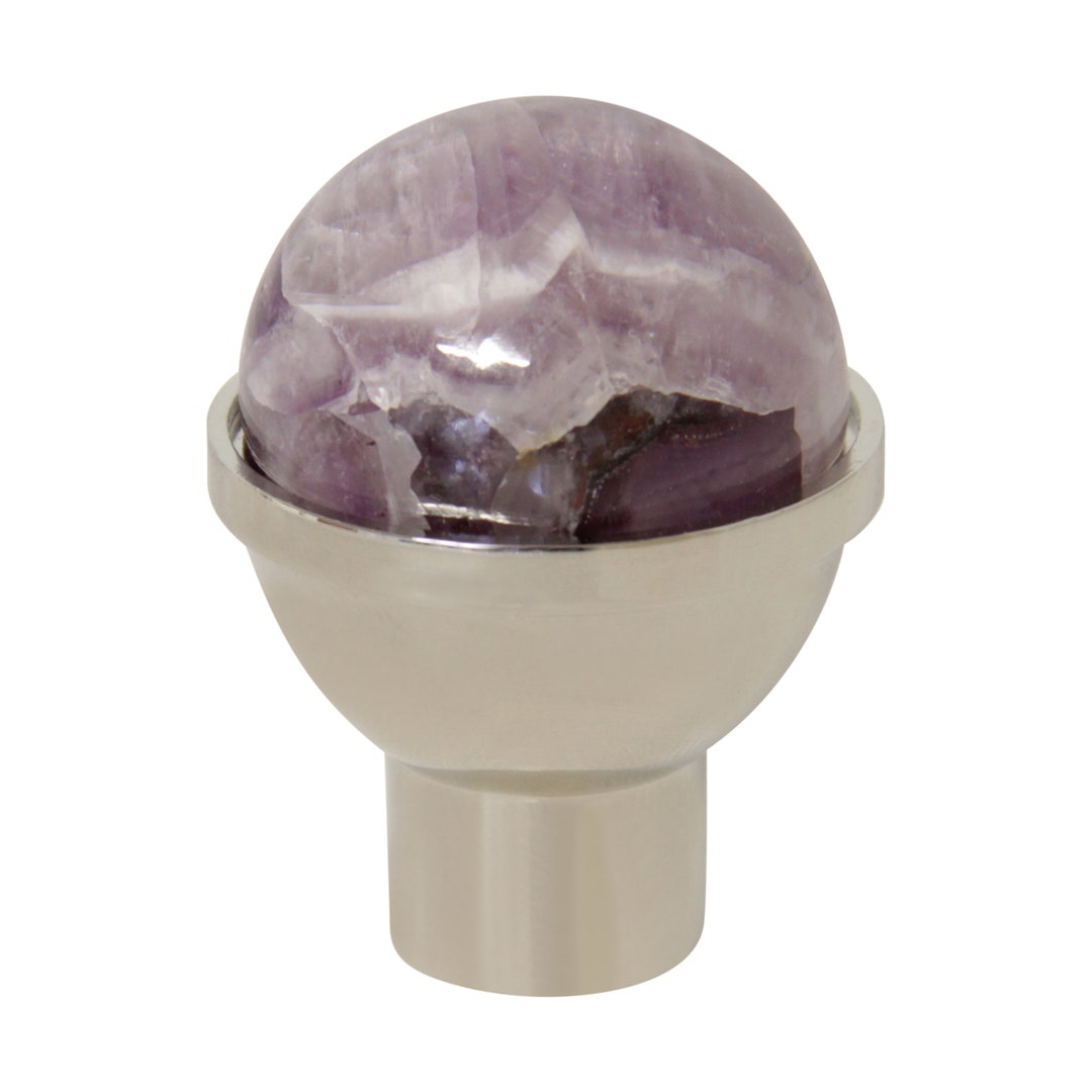 Amethyst natural Quartz Knob for Drawers and Etsy