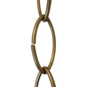 Large Loop Oval Brass Hanging Chandelier Chain - CH-BR43-U from RCH Hardware