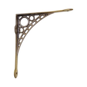 Art Deco Industrial Iron Shelf Bracket 2 Sizes - BK-IR7902 RCH Hardware