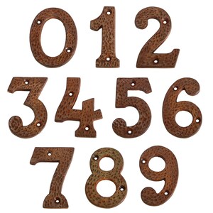 Modern Farmhouse Serif 3 Inch Iron House Number for Address Plaque, Mailbox, and Metal Signage - NO-IR831-75 from RCH Hardware