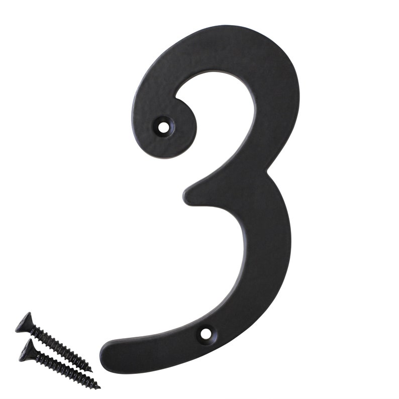 Vintage Traditional 5 Inch Iron House Number for Address Etsy