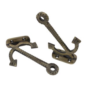 Dekorativer 4,3-Zoll-Eisenanker Wandhaken für Hüte, Mäntel und Roben - HK-IR8391 von RCH Hardware