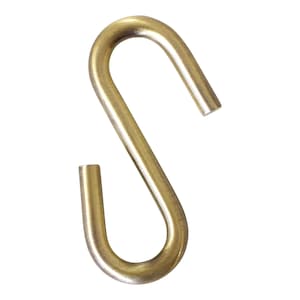 Standard Stainless Steel S-Hook Utility & Plant Hook, Kitchen Storage Chain Connector (2 Pack) - Various Finishes - RCH Hardware SH-SS03