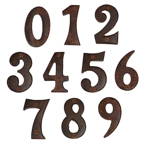 Vintage Farmhouse Iron House Number - 2.8 Inch Address Plaque