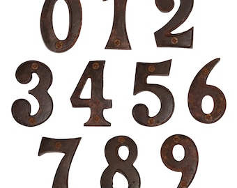 Vintage Farmhouse Iron House Number - 2.8 Inch Address Plaque