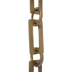 Rectangle Brass Hanging Chandelier Chain 3 Feet - CH-BR12-W from RCH Hardware