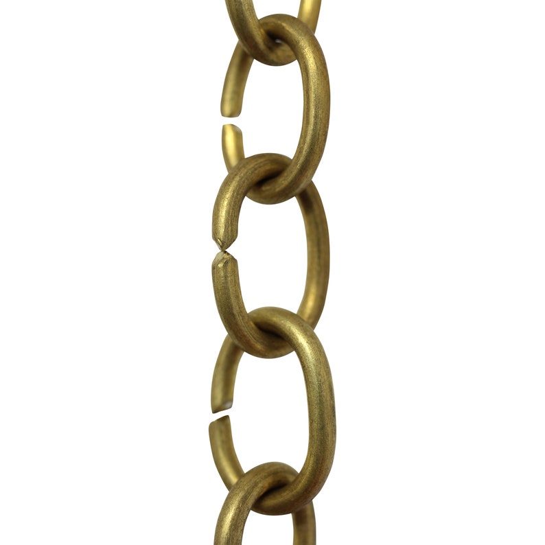 RCH Hardware CH-06-AD-3 Decorative Solid Brass Chain for Hanging Light Oval Unwelded Links-Acid Dipped Finish 3 ft//1 Yard