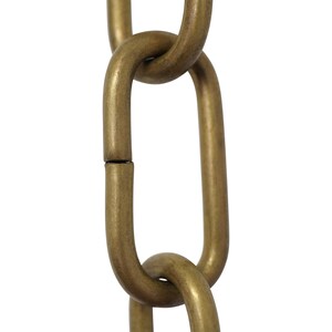 Standard Link Rectangle Coil Brass Hanging Chandelier Chain 3 Feet - CH-BR23-U from RCH Hardware