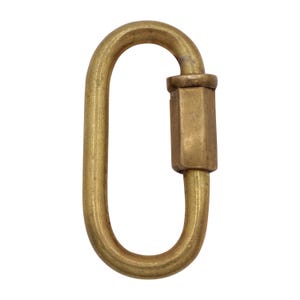 Threaded Screw Lock Brass Quicklink Chain Connector (2 Pack) - Hand Crafted Various Finishes - RCH Hardware QL-BR01