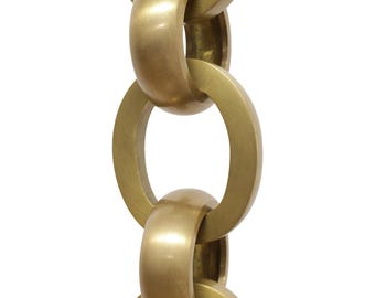 Round Oval Hinge Brass Hanging Chandelier Chain 3 Feet - CH-BR32-H from RCH Hardware