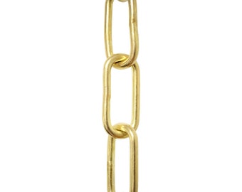 Solid Brass Unwelded Standard Chandelier Lighting Chain #8 1 yard or 3 ft 
