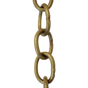 Small Loop Oval Brass Hanging Chandelier Chain - CH-BR42-W from RCH Hardware