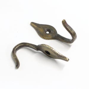 Decorative 1.7 Inch Iron Fleur Wall Hook for Hats, Coats, and Robes  (2 Pack) - HK-IR8394 from RCH Hardware