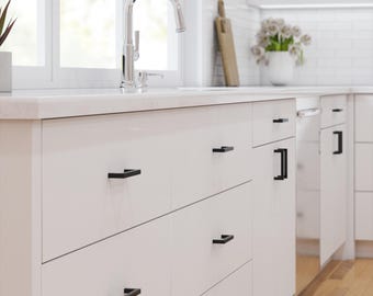 Modern Industrial Squared Bar Stainless Steel Handle Pull for Drawers and Cabinets - HD-SS128 from RCH Hardware