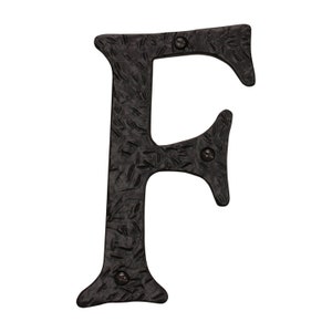 Carta clássica vintage de casa de ferro de 6 polegadas para placa de endereço, caixa de correio e sinalização de metal - preta, LT-IR860-152 da RCH Hardware imagem 10