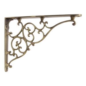 Filigree Classic Iron Shelf Bracket (2 Pack) - BK-IR8016 RCH Hardware