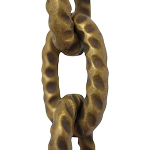 Loop Oval Hammered Brass Hanging Chandelier Chain - CH-BR30-U from RCH Hardware