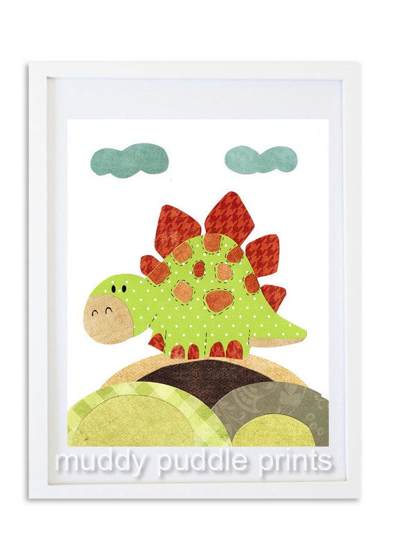 Items similar to Dinosaur Nursery print, Nursery art, Nursery decor, Boys room art, Kids room